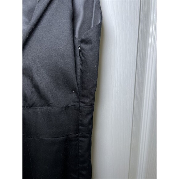 New York and Company Sheath Dress Size 4 Black Cotton Pleated Sleeveless Career - Picture 6 of 11